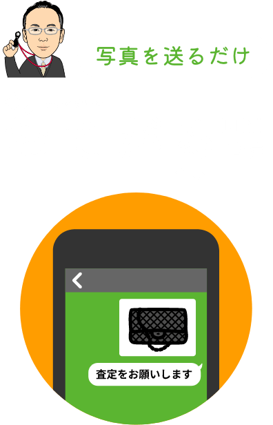 写真を送るだけ タチバナ屋のおてがるLINE査定