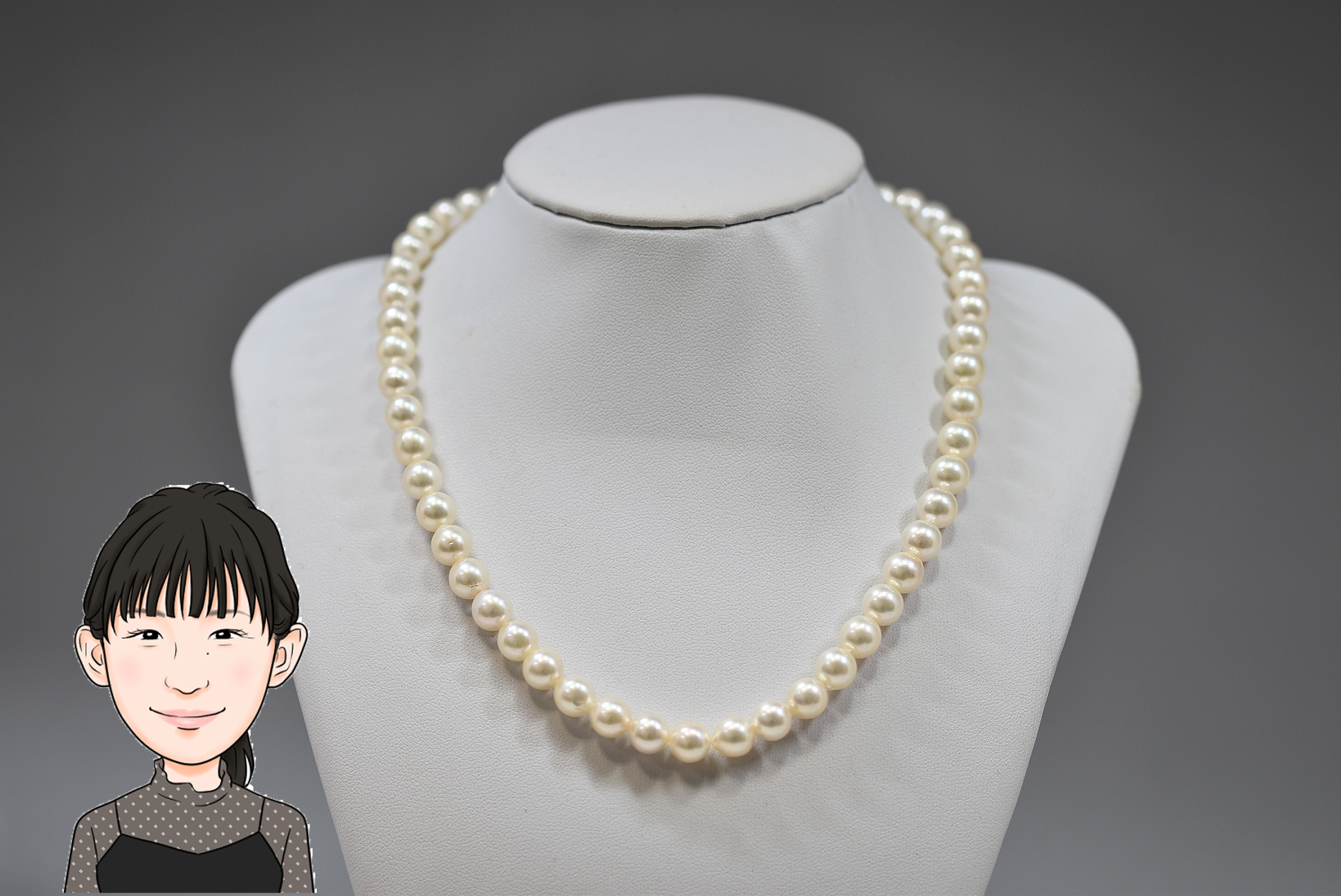 シルバー留具 パール 真珠 ネックレス 画像1