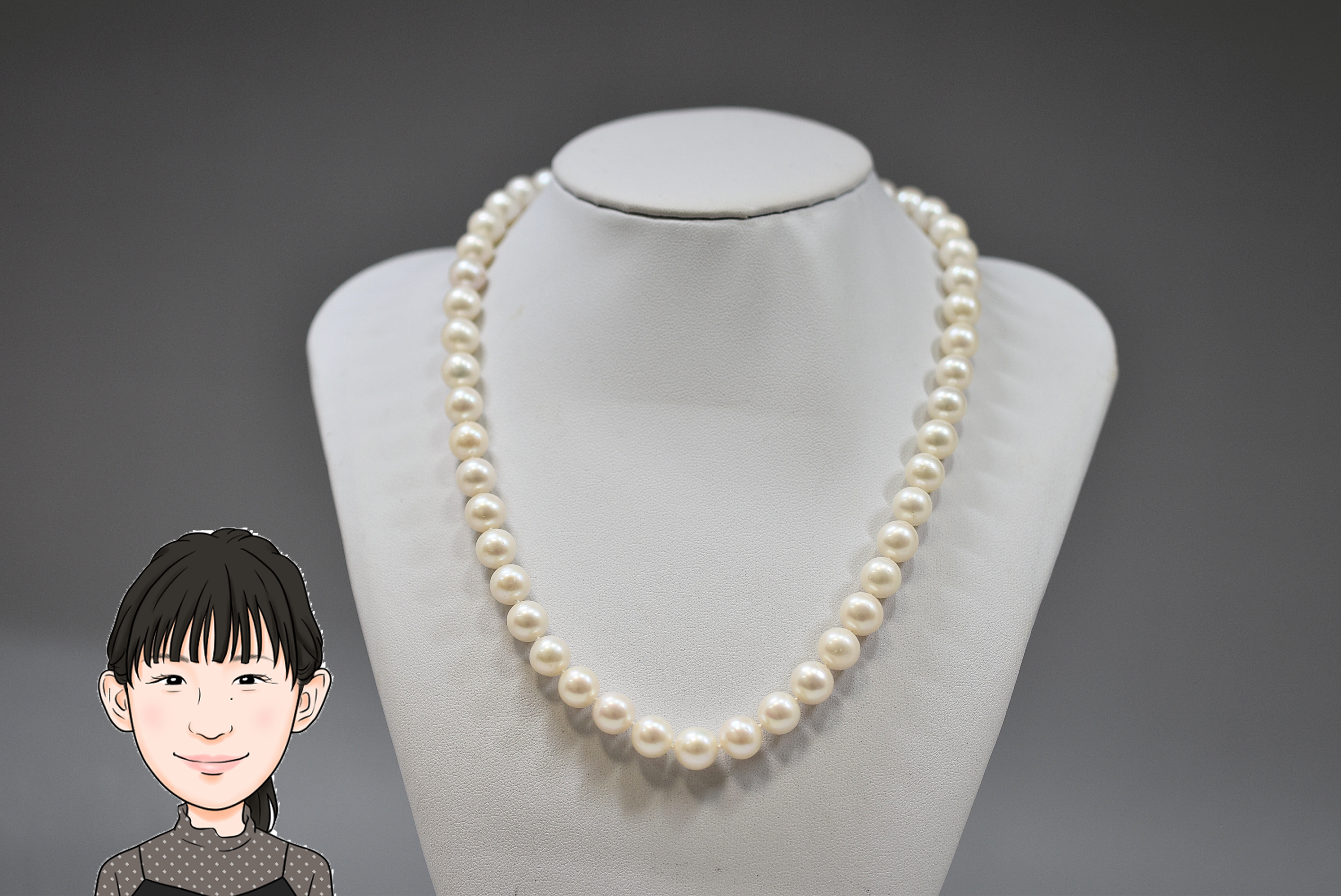 シルバー留具 パール 真珠 ネックレス 画像1