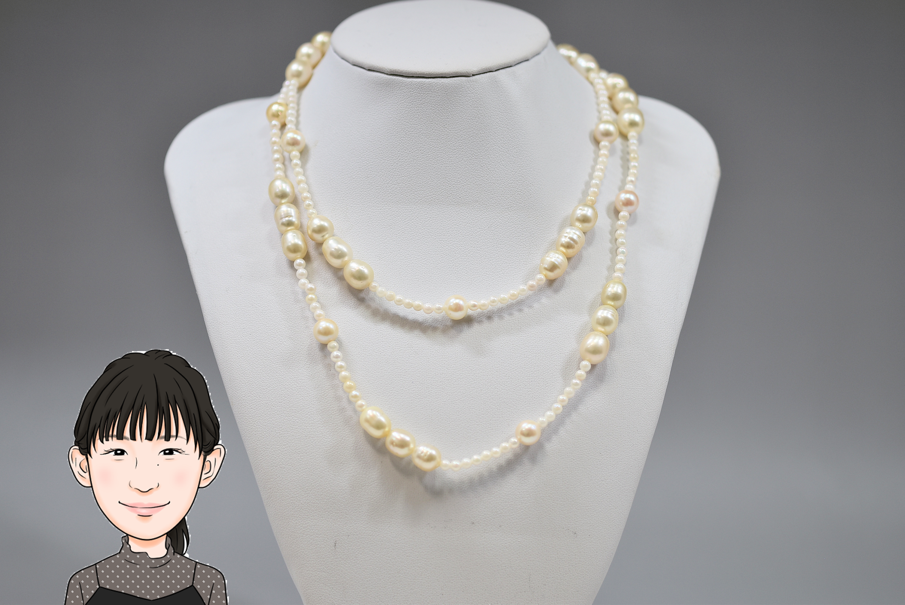 シルバー留具 パール 真珠 ネックレス 画像1