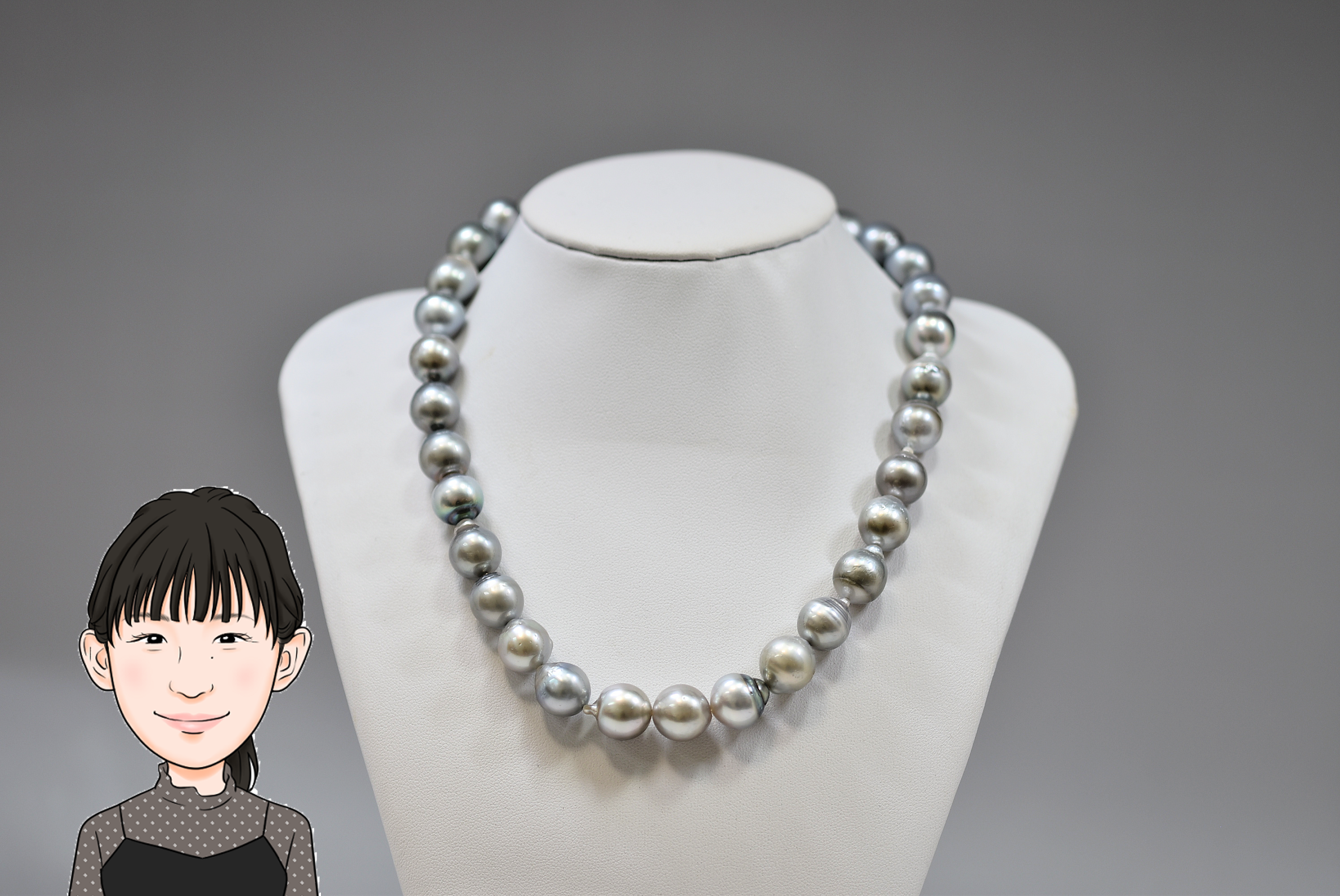 シルバー留具 南洋パール 真珠 ネックレス 画像1
