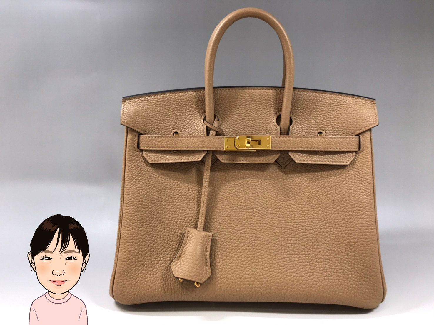 HERMES 【エルメス】 バーキン25 チャイ トゴ ゴールド金具 画像1
