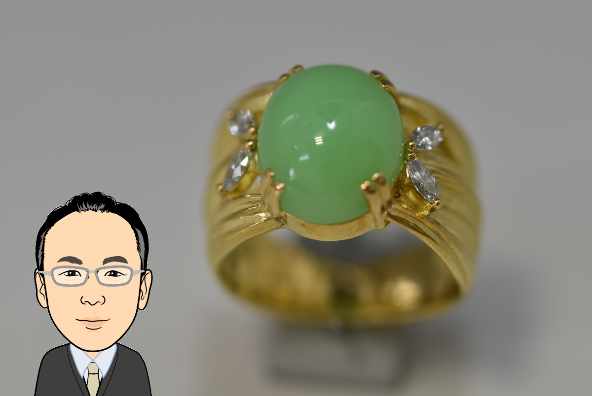友安【ともやす】 K18 18金 オパール ダイヤモンド 指輪 画像1