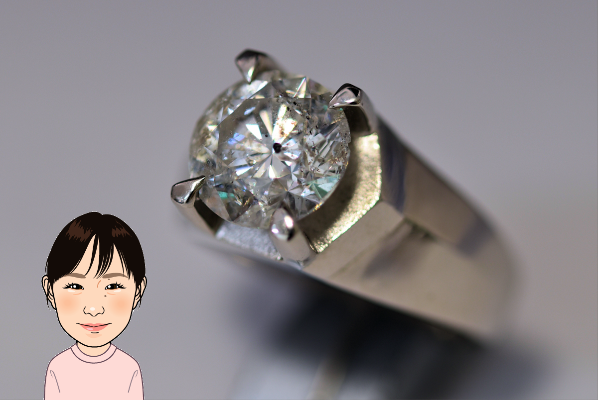 Pt900 プラチナ900 ダイヤモンド 指輪 画像1