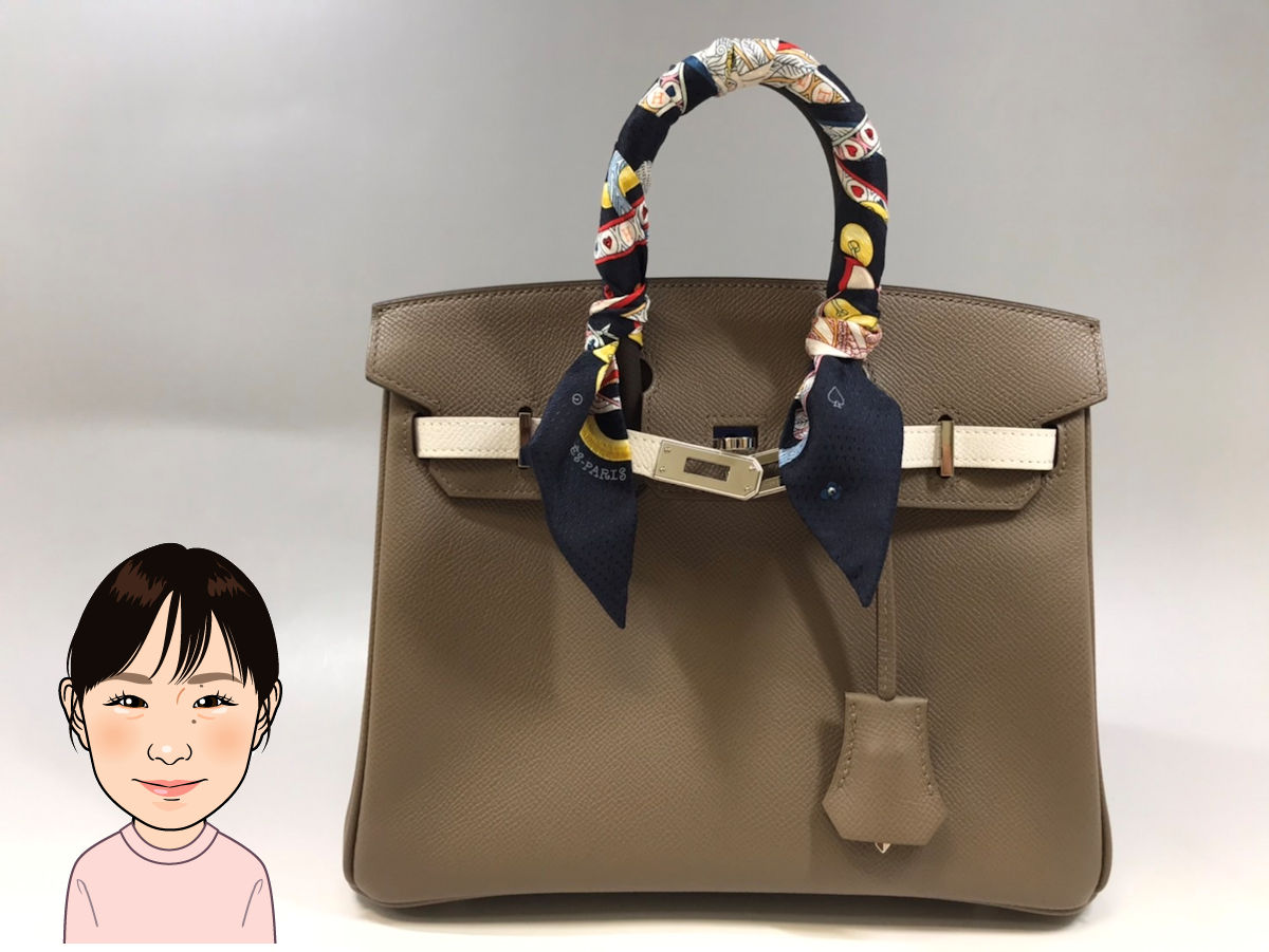 HERMES 【エルメス】 バーキン25 エプソン エトゥープ×グリペール×エベンヌ 画像1