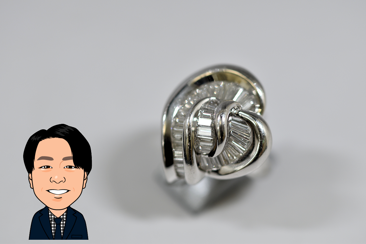 Pt900 プラチナ ダイヤモンド 指輪 画像1