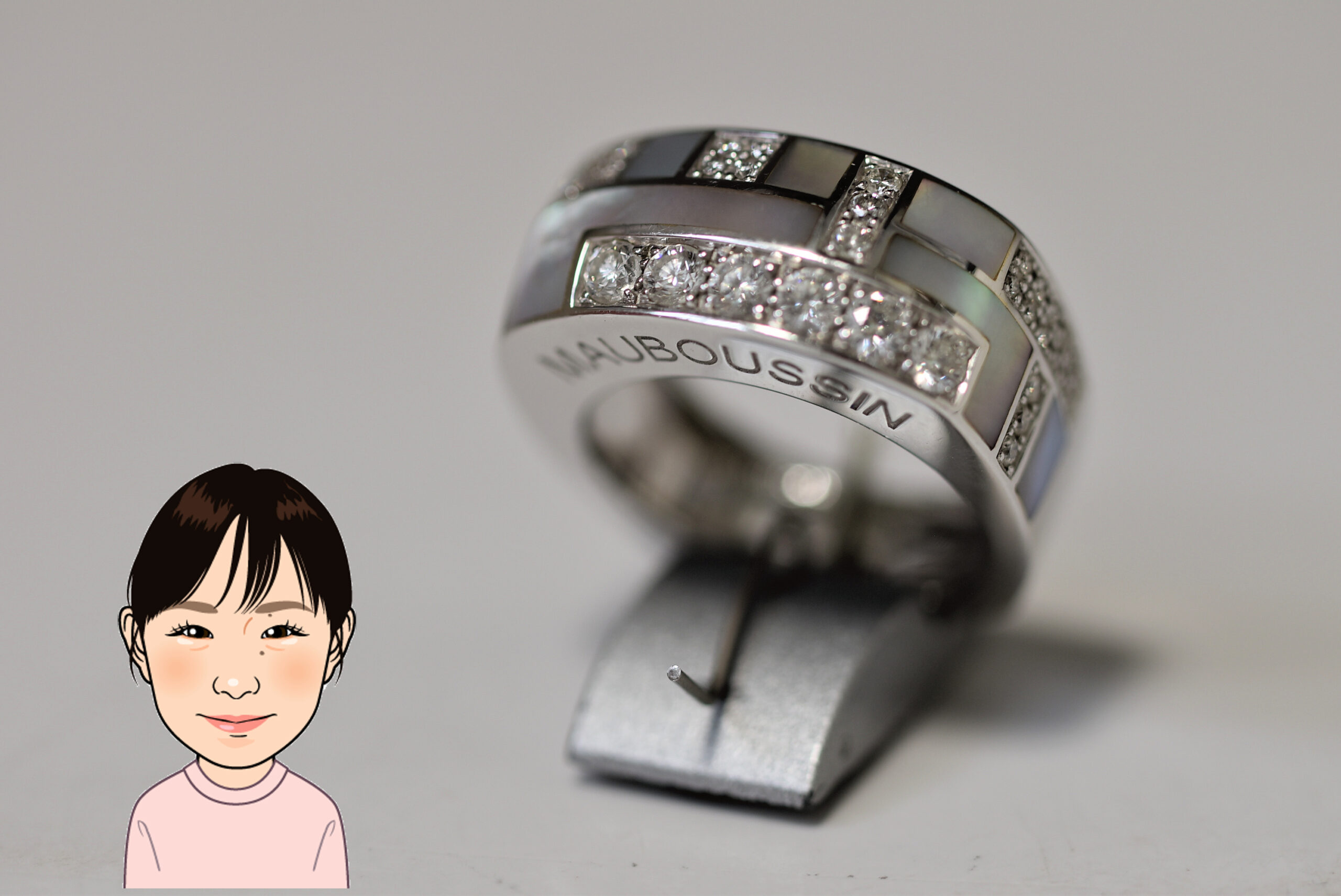 Mauboussin 【モーブッサン】 K18WG バーグベル・トゥジュール リング/ピアス/バングル 画像1