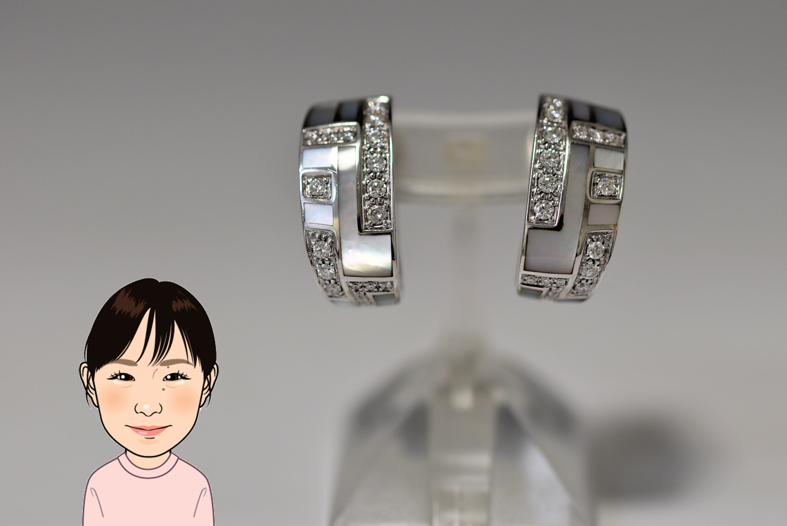 Mauboussin 【モーブッサン】 K18WG バーグベル・トゥジュール リング/ピアス/バングル 画像2