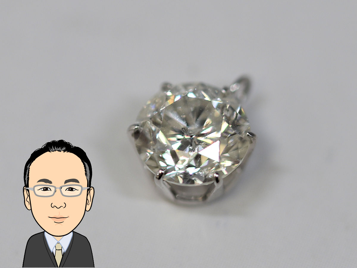 Pt900 プラチナ ダイヤモンド プチネックレス ペンダントトップ 画像1
