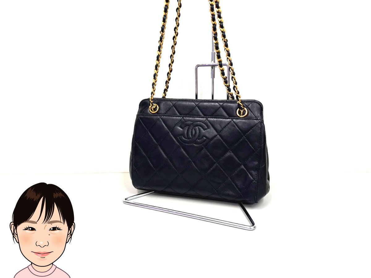 CHANEL 【シャネル】 ラムスキン チェーンショルダーバッグ 画像1