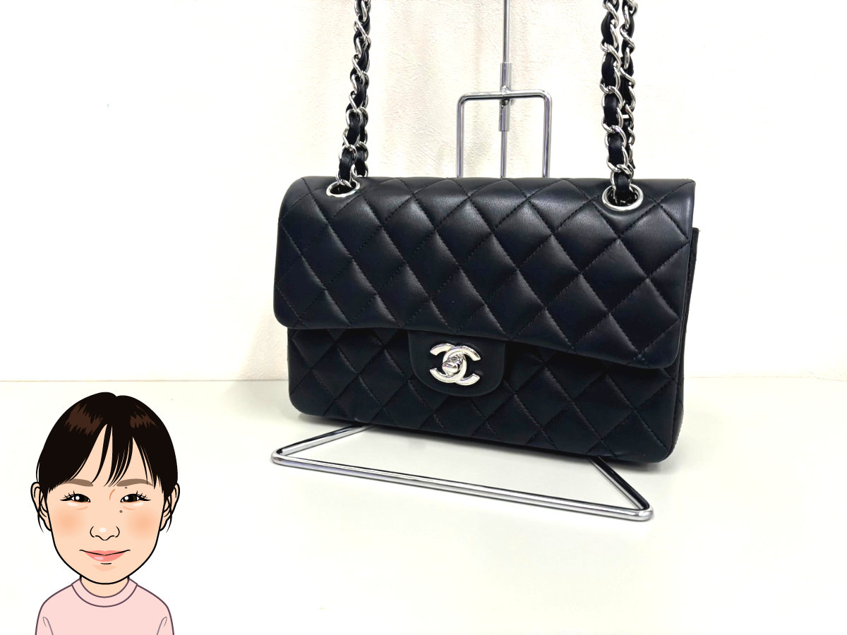 CHANEL 【シャネル】 ラムスキン チェーンショルダーバッグ マトラッセ 画像1