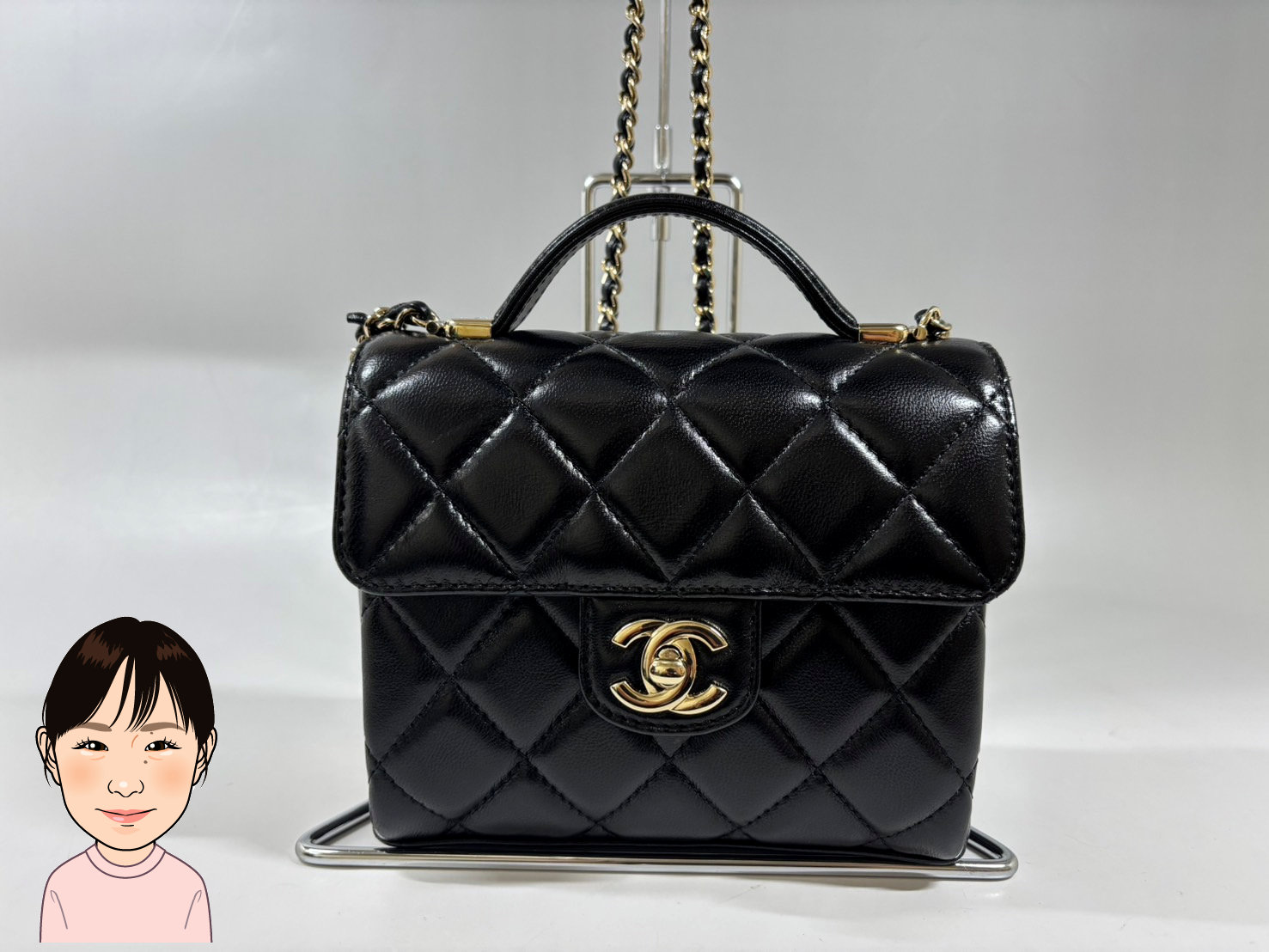 CHANEL 【シャネル】 ラムスキン ハンドル付きチェーンショルダーバッグ | 大阪の質屋 タチバナ屋