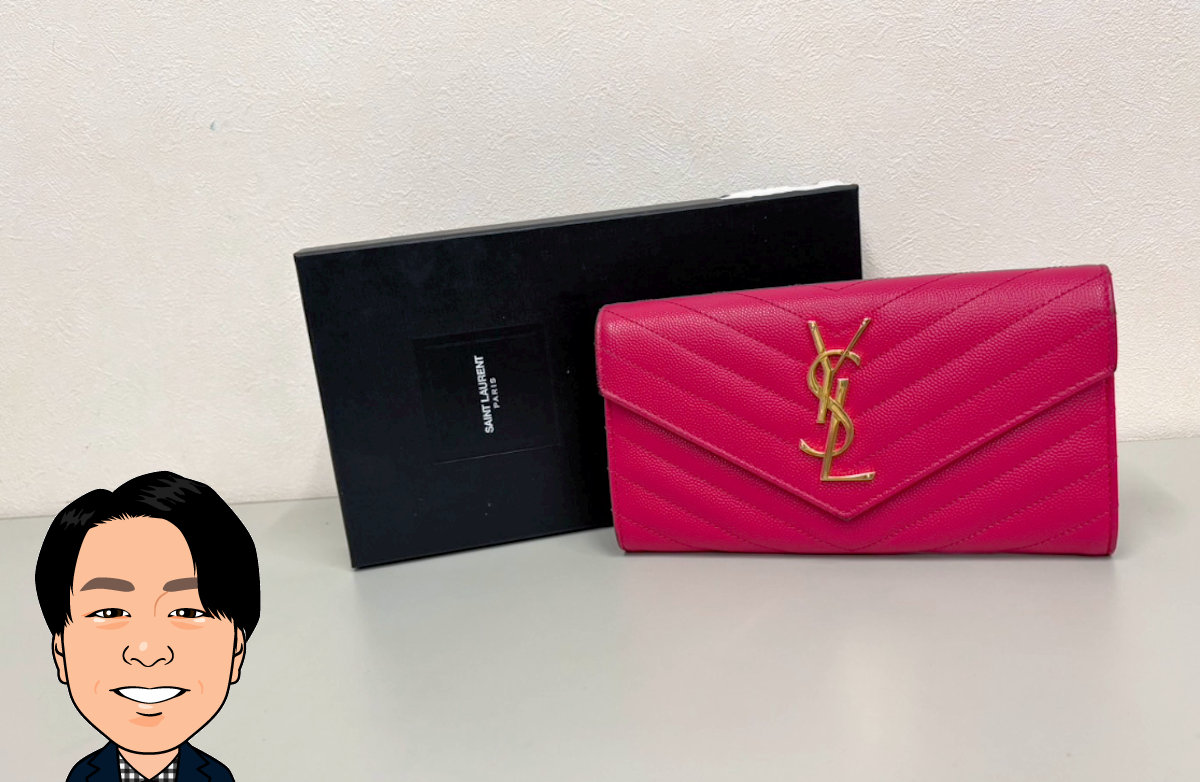SAINT LAURENT 【サンローラン】Vステッチ 二つ折り長財布 画像1