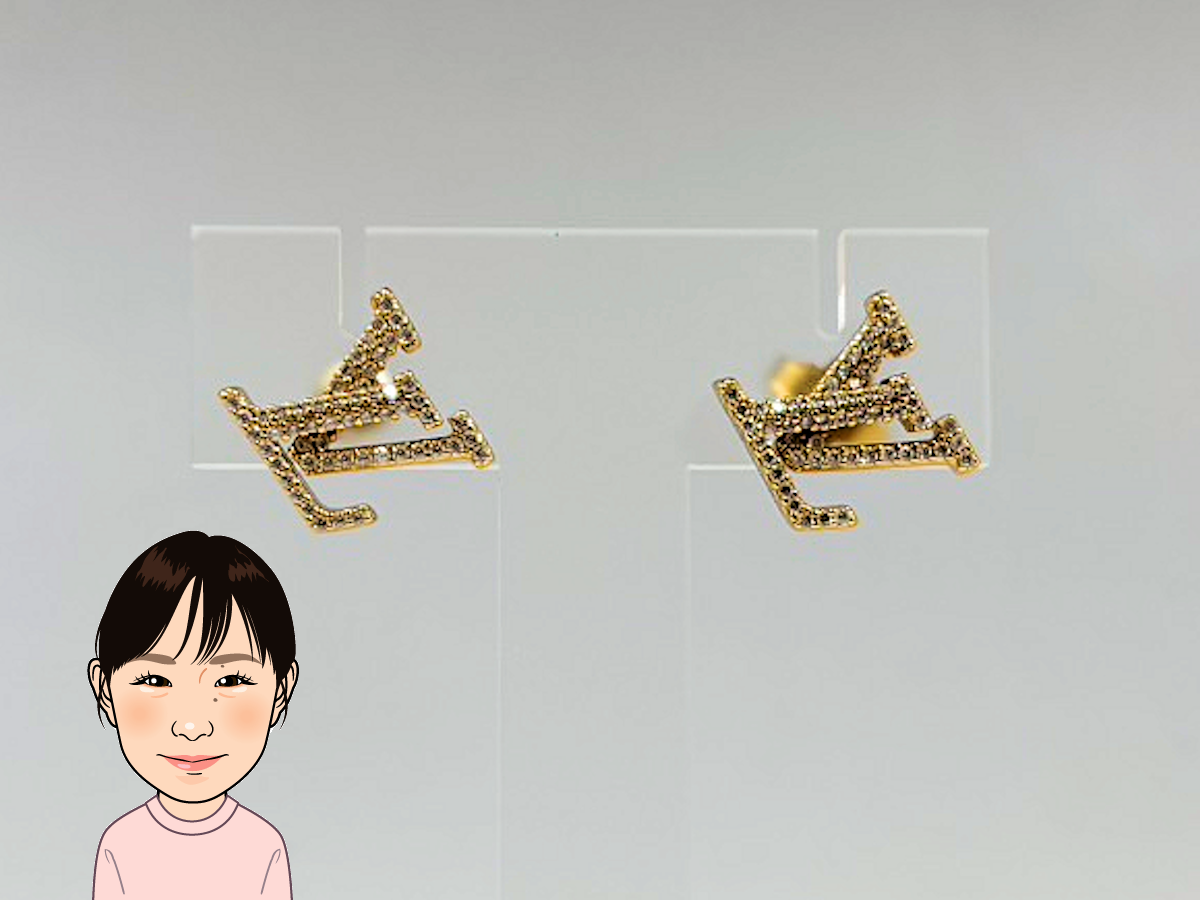 LOUIS VUITTON 【ルイヴィトン】 GP ピアス・LVアイコニックストラス 画像1