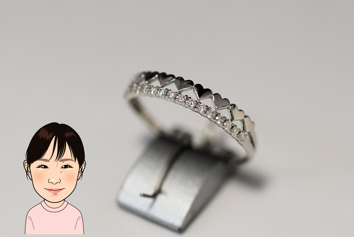 Pt900 プラチナ ダイヤモンド 指輪 画像1