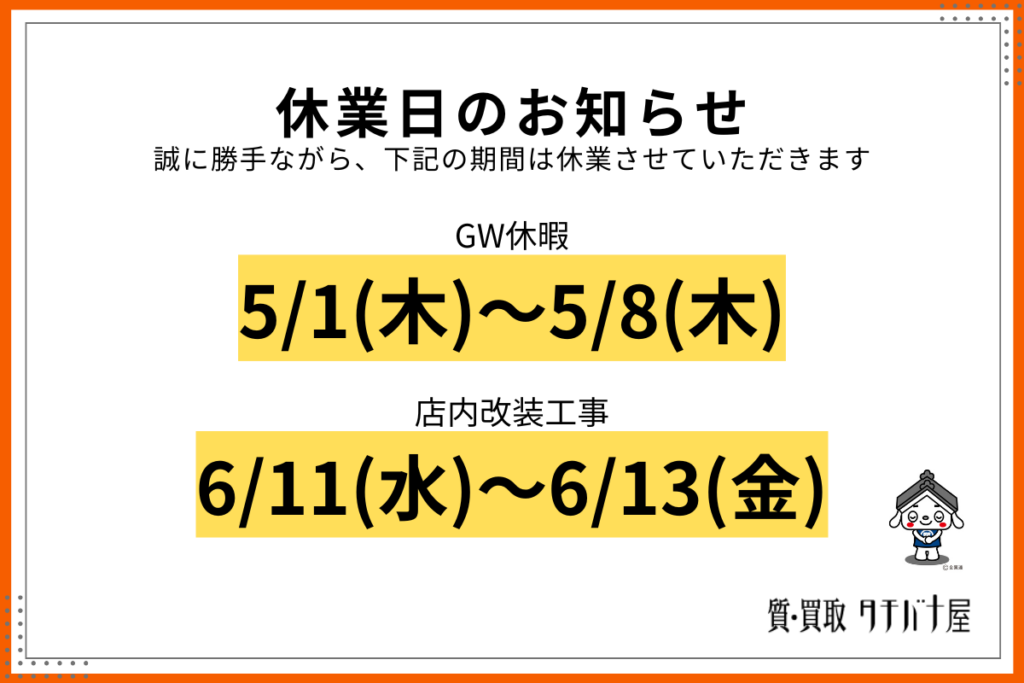 休業日について