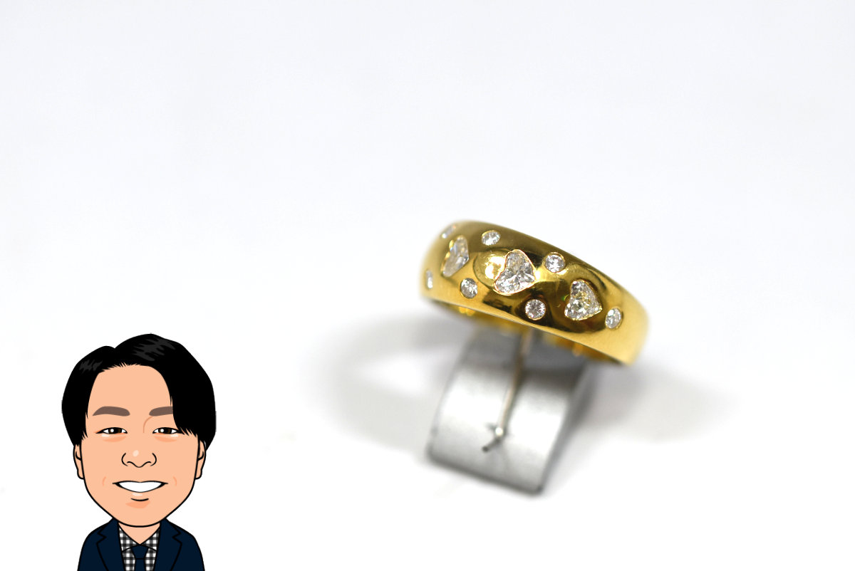 K18 18金 ダイヤモンド 指輪 画像1