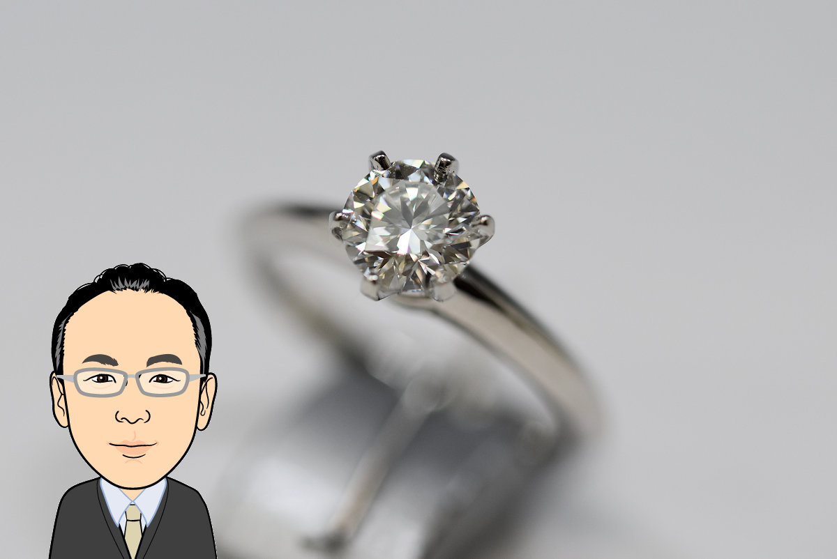 TIFFANY 【ティファニー】 Pt950 ダイヤモンド 立爪指輪 婚約指輪 画像1