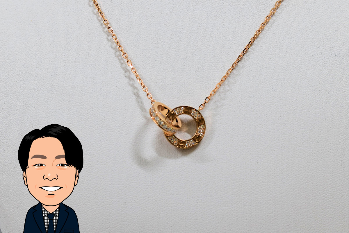 Cartier 【カルティエ】 K18PG ラブサークル ネックレス ダイヤモンド 画像1
