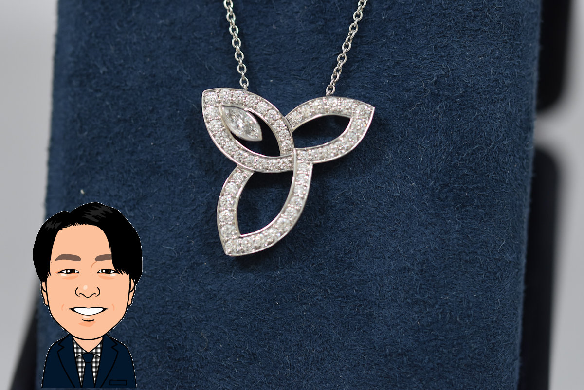 HARRY WINSTON 【ハリーウィンストン】 Pt950 リリークラスター ネックレス 画像1