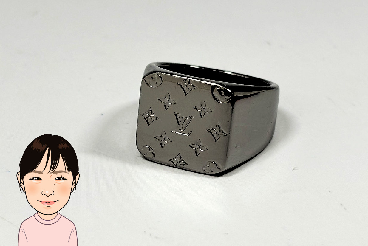 LOUIS VUITTON 【ルイヴィトン】 LVモザイクシグネットリング M1535L 画像1