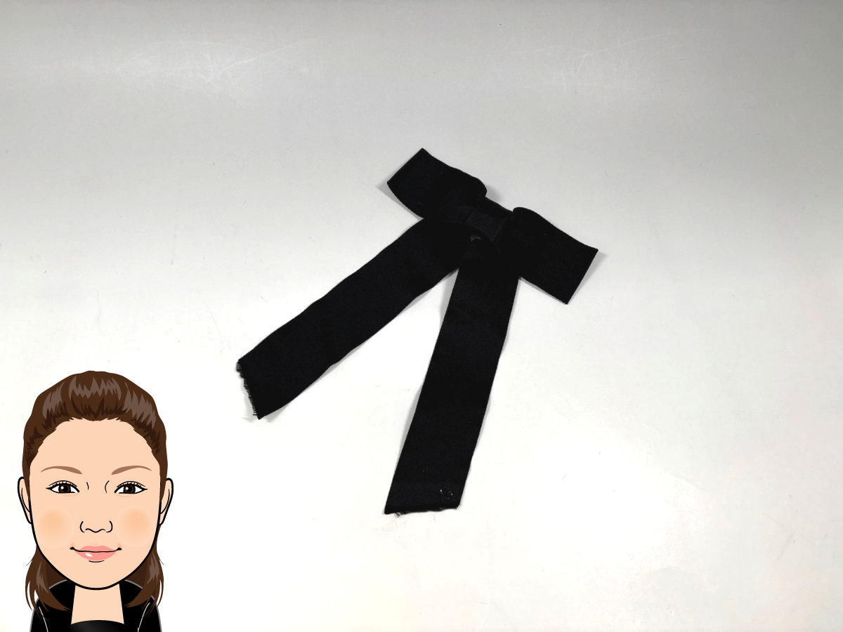 CHANEL 【シャネル】 黒色 リボン バレッタ 画像1