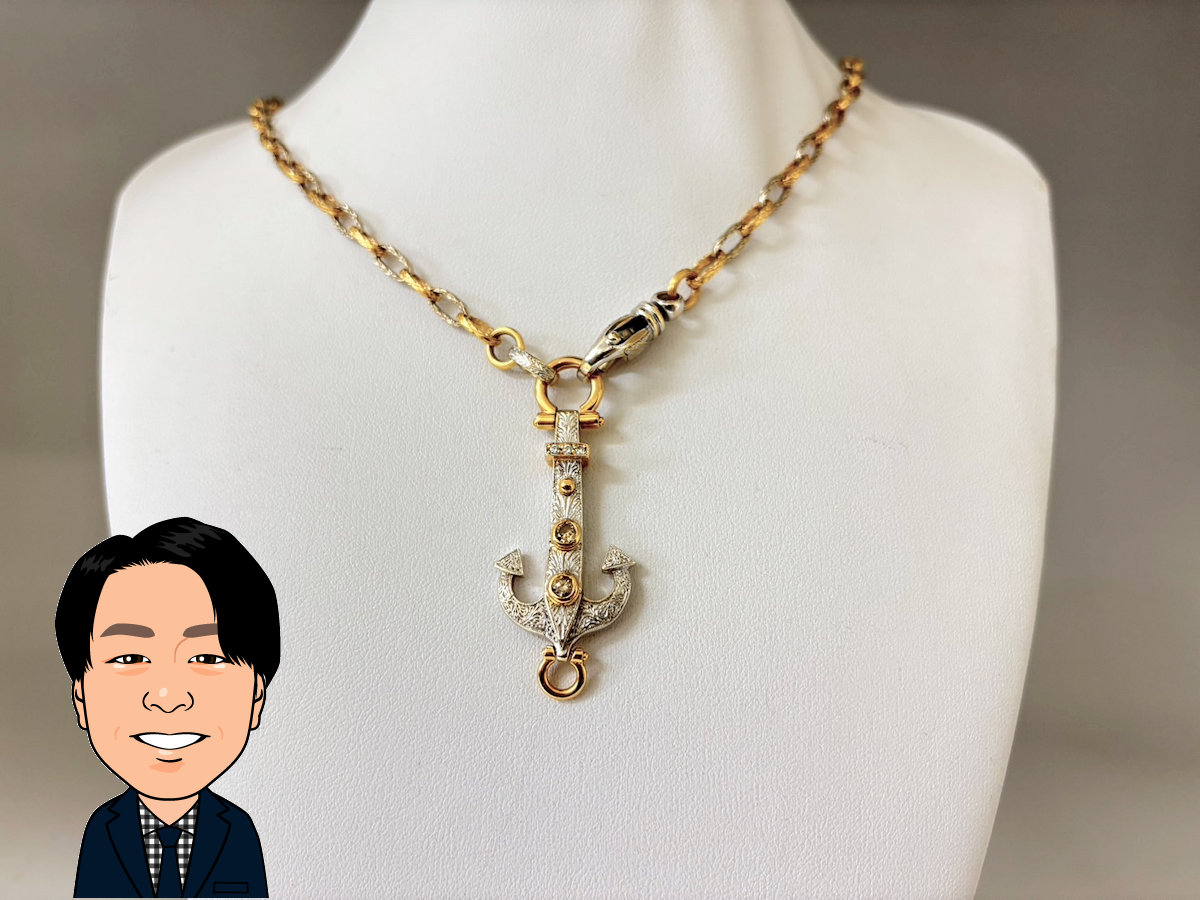 CAZZANIGA 【カッツァニーガ】 K18YG/WG ネックレス 画像1