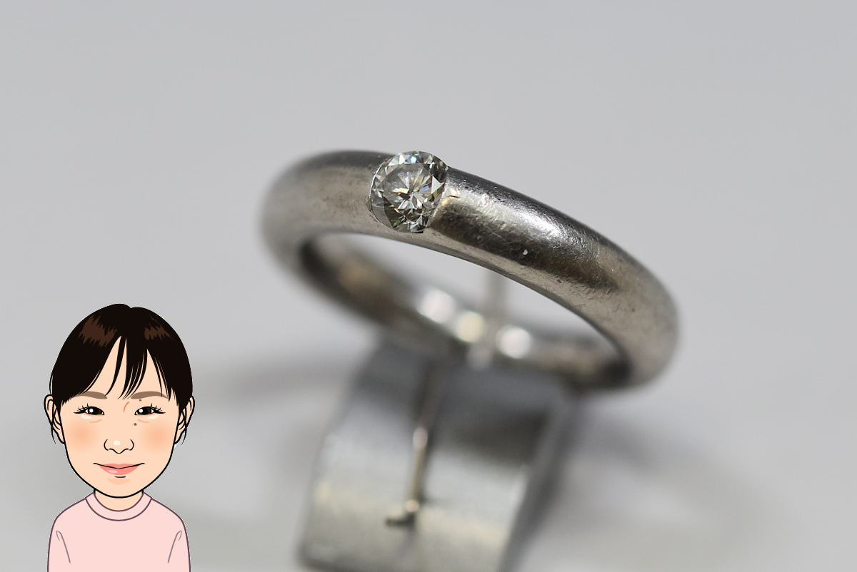 Pt900 プラチナ ダイヤモンド 指輪 画像1