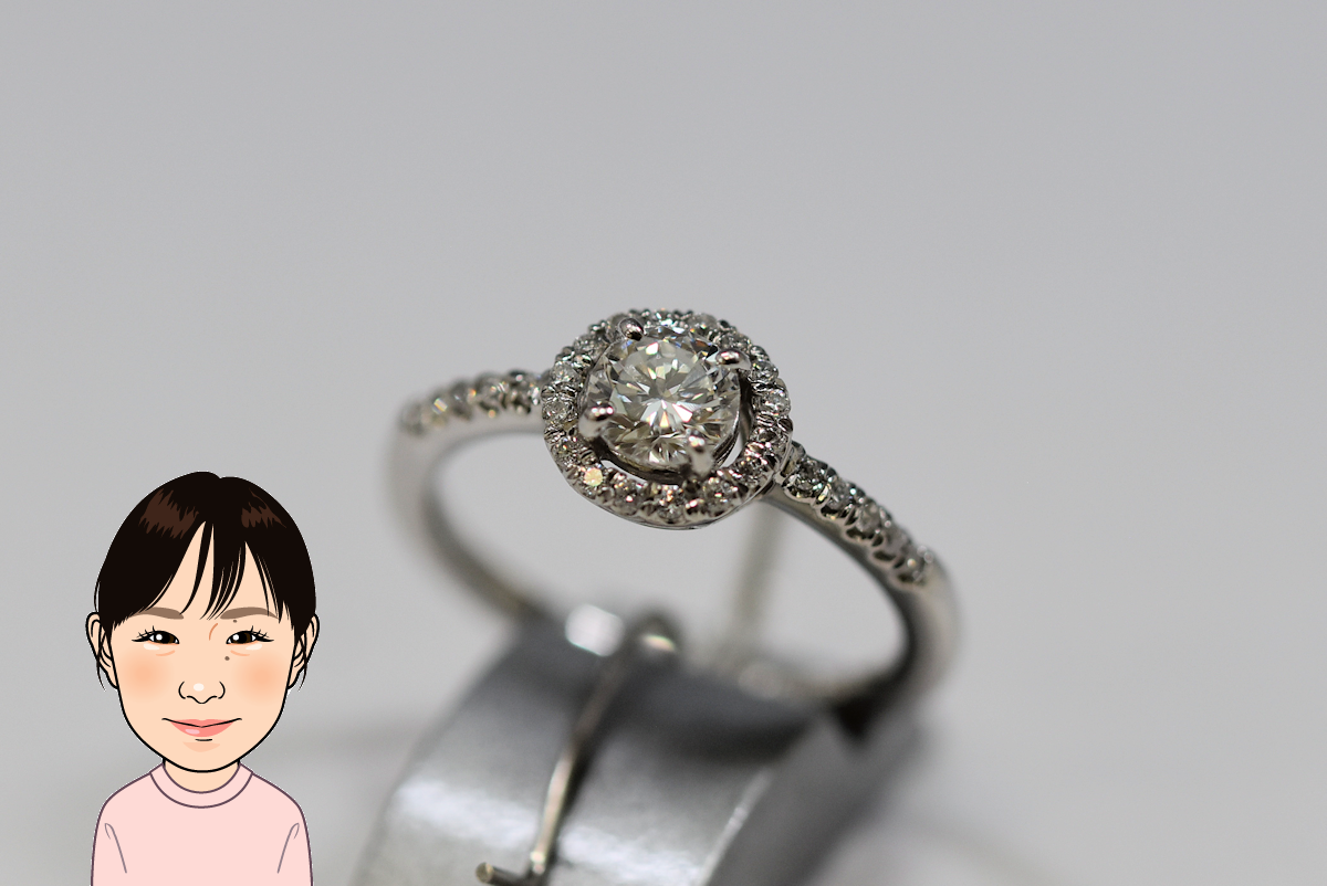 Pt900 プラチナ ダイヤモンド 指輪 画像1