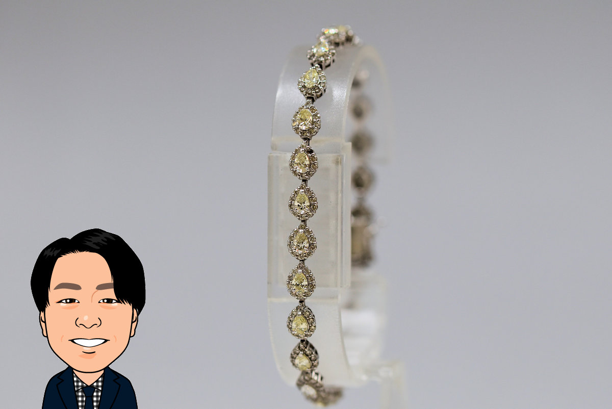 Pt850/900 プラチナ ダイヤモンド ブレスレット 画像1