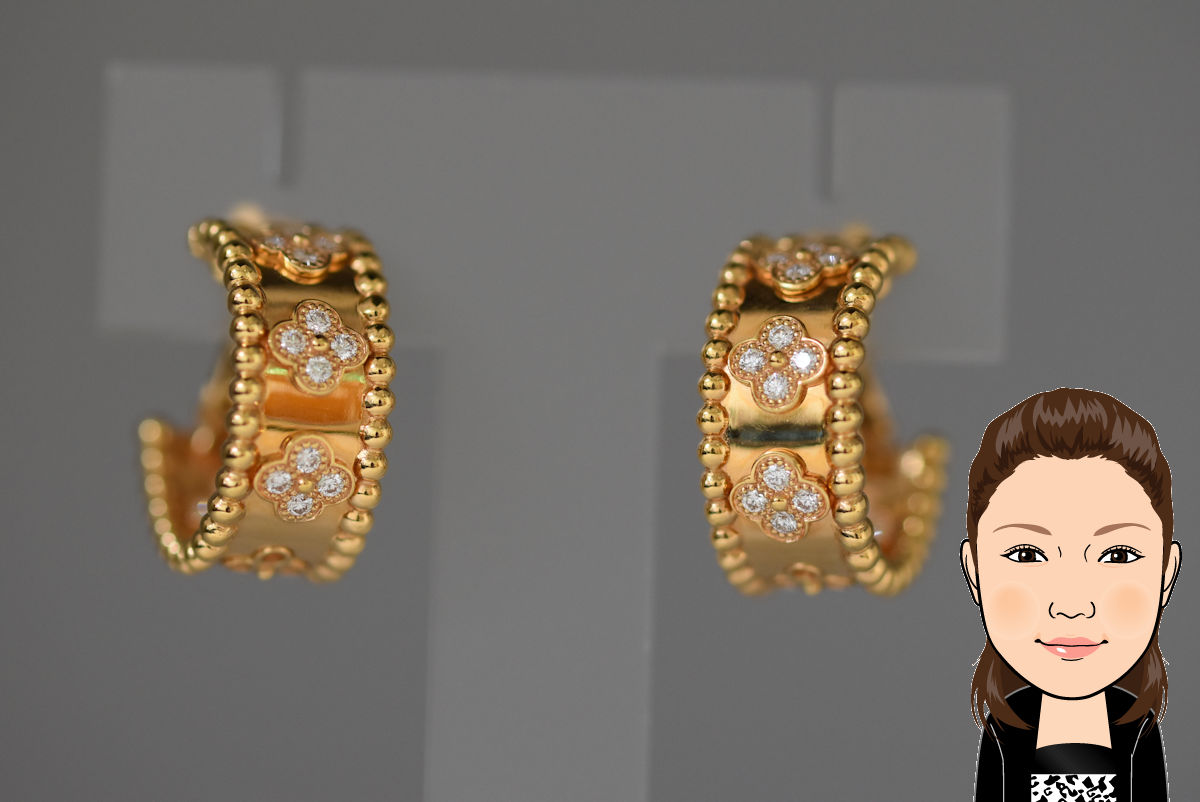 Van Cleef & Arpels【ヴァンクリーフ&アーペル】 K18ピンクゴールド ペルレ ピアス 画像1