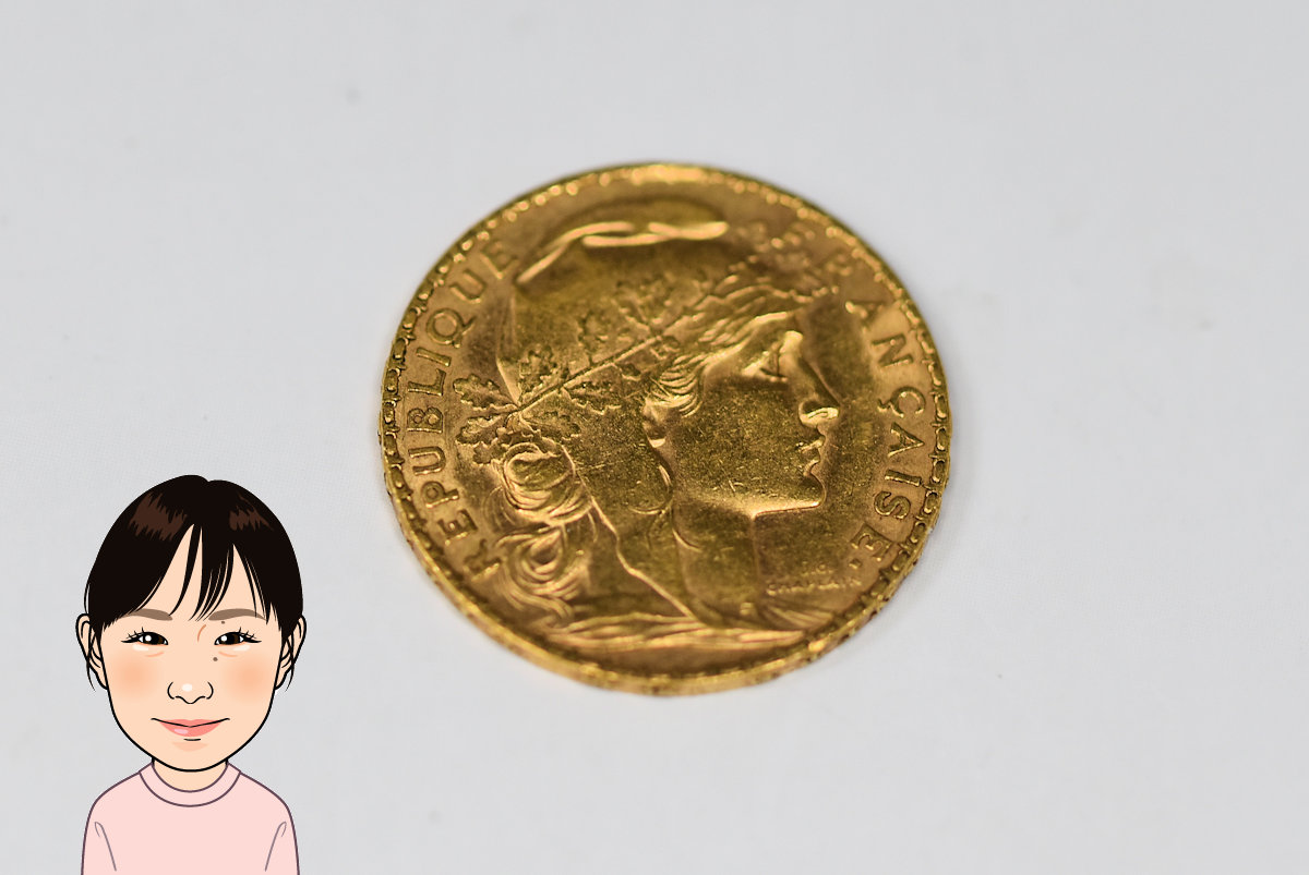 K21.6 【21.6金】 フランス マリアンヌ 金貨 コイン 画像1