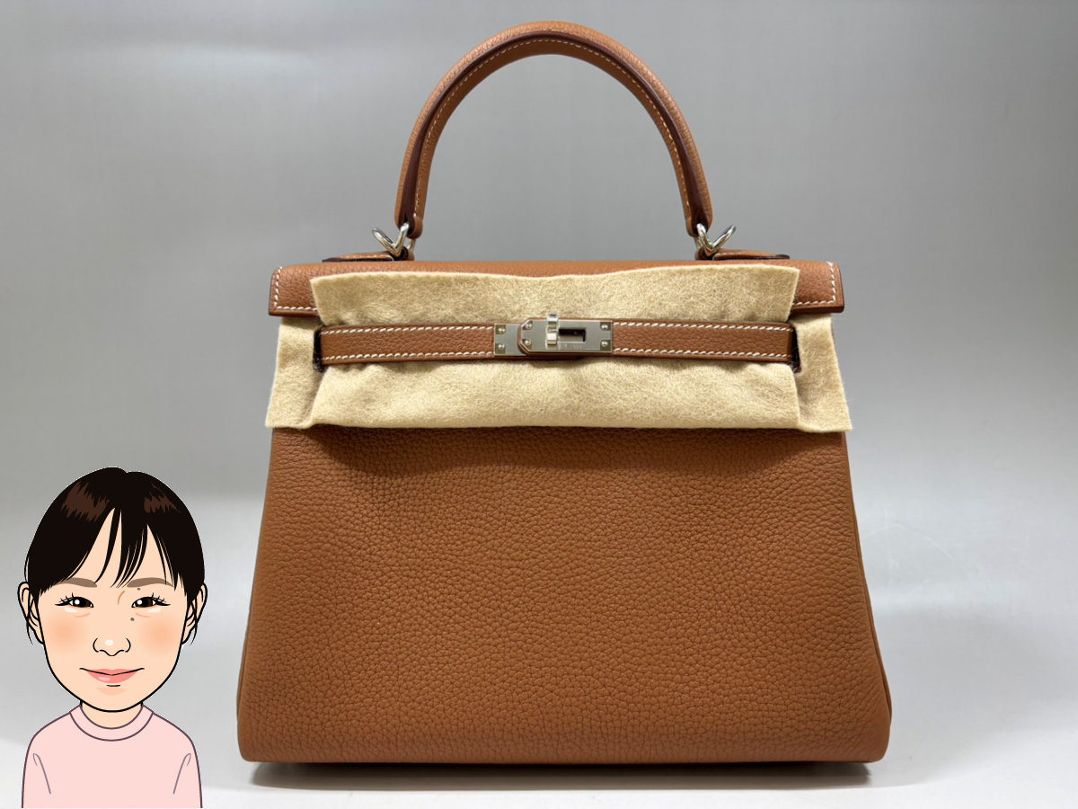 HERMES 【エルメス】 トゴ ゴールド 内縫いケリー25 画像1