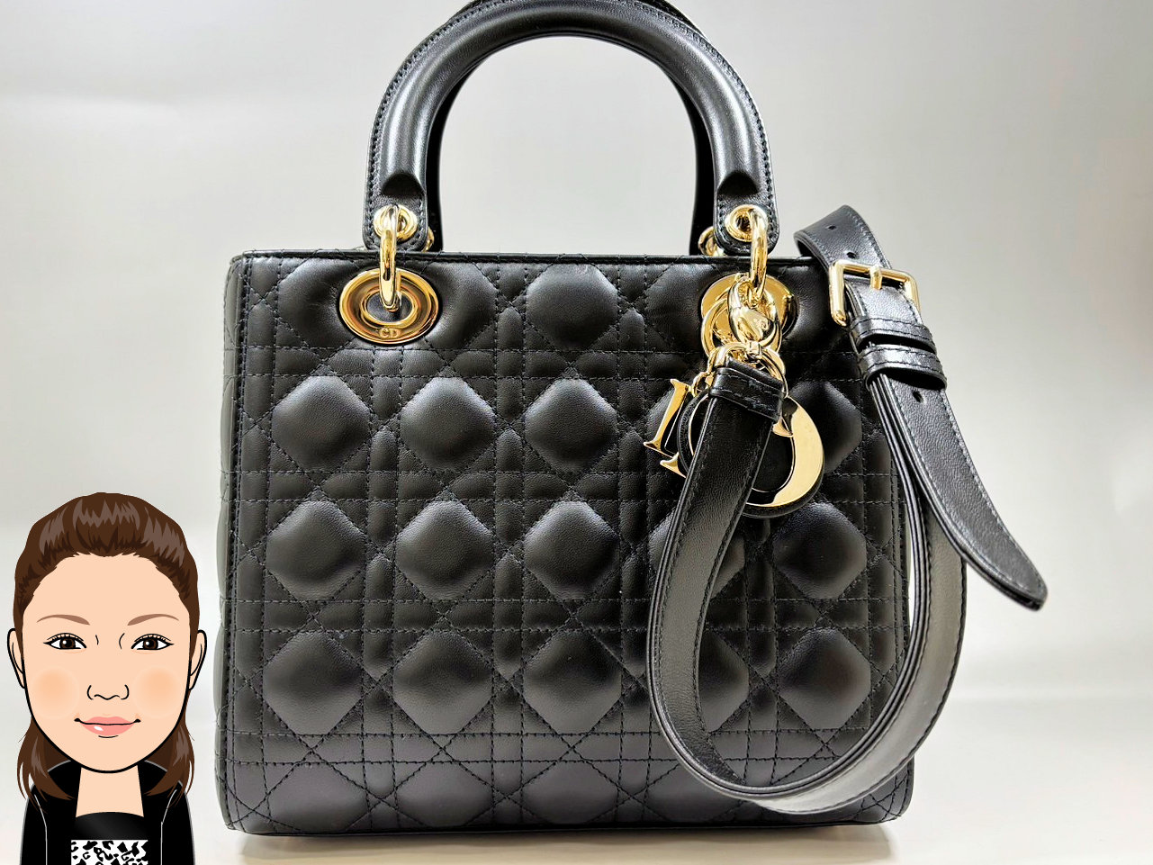 C.Dior 【クリスチャンディオール】 レディディオールミディアム 画像1