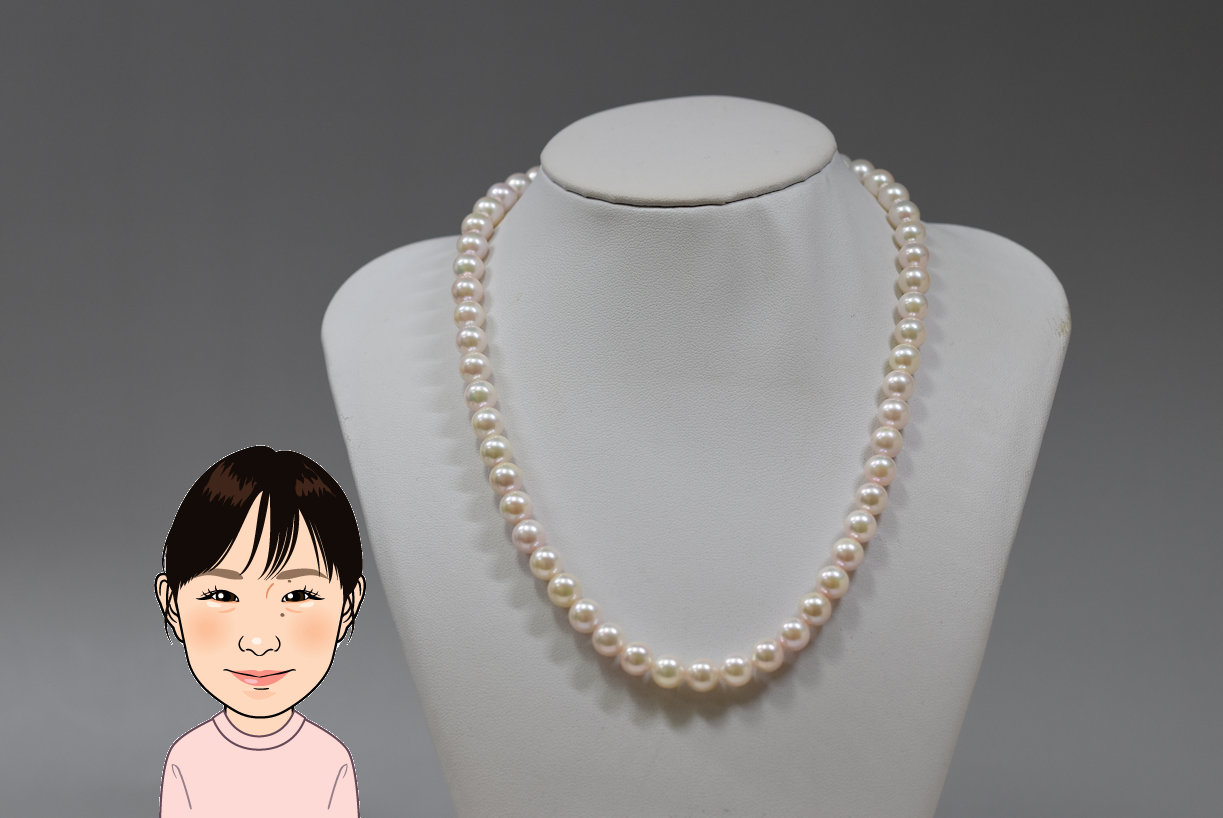SV留め具 パール アコヤ真珠 ネックレス 画像1
