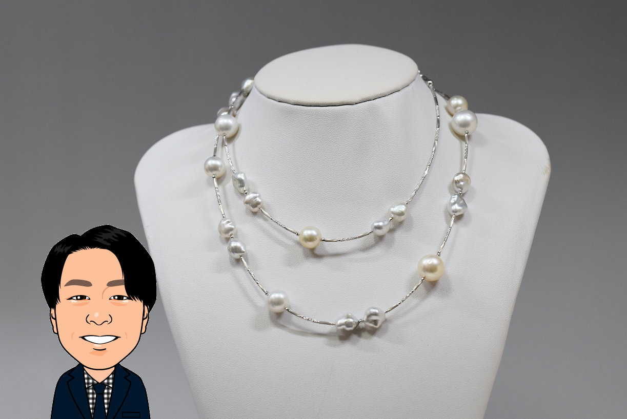 K18WG パール 真珠 ネックレス 画像1