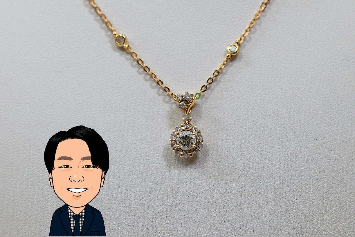 K18PG 【ピンクゴールド】 ダイヤモンド ネックレス 画像1