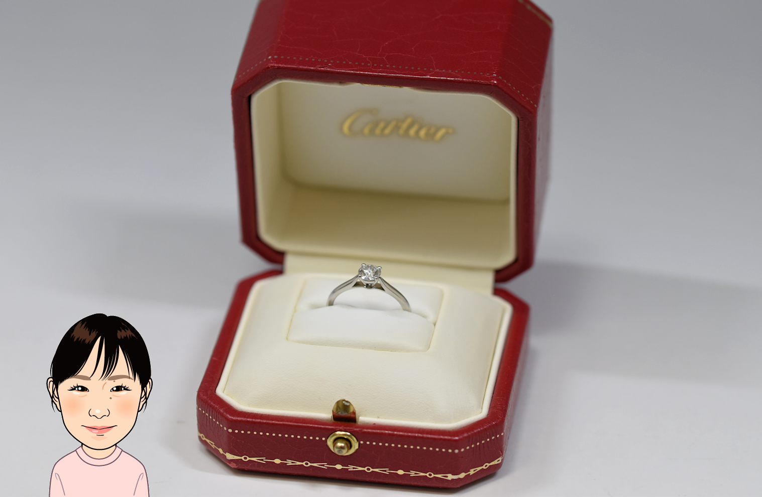 Cartier 【カルティエ】 Pt950 ソリテール　リング 画像1