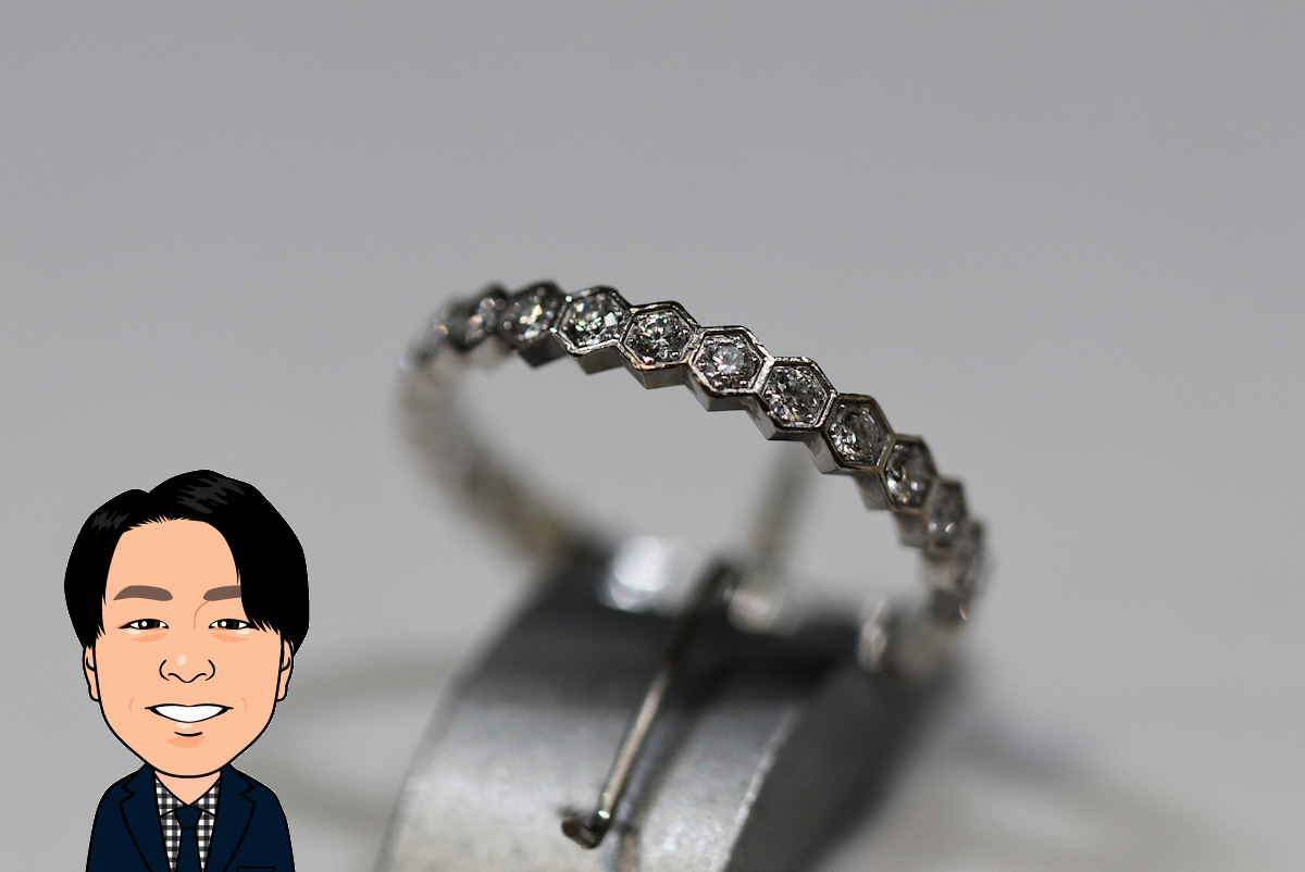 CHAUMET 【ショーメ】 K18WG ビーマイラブ フルダイヤ 指輪 画像1