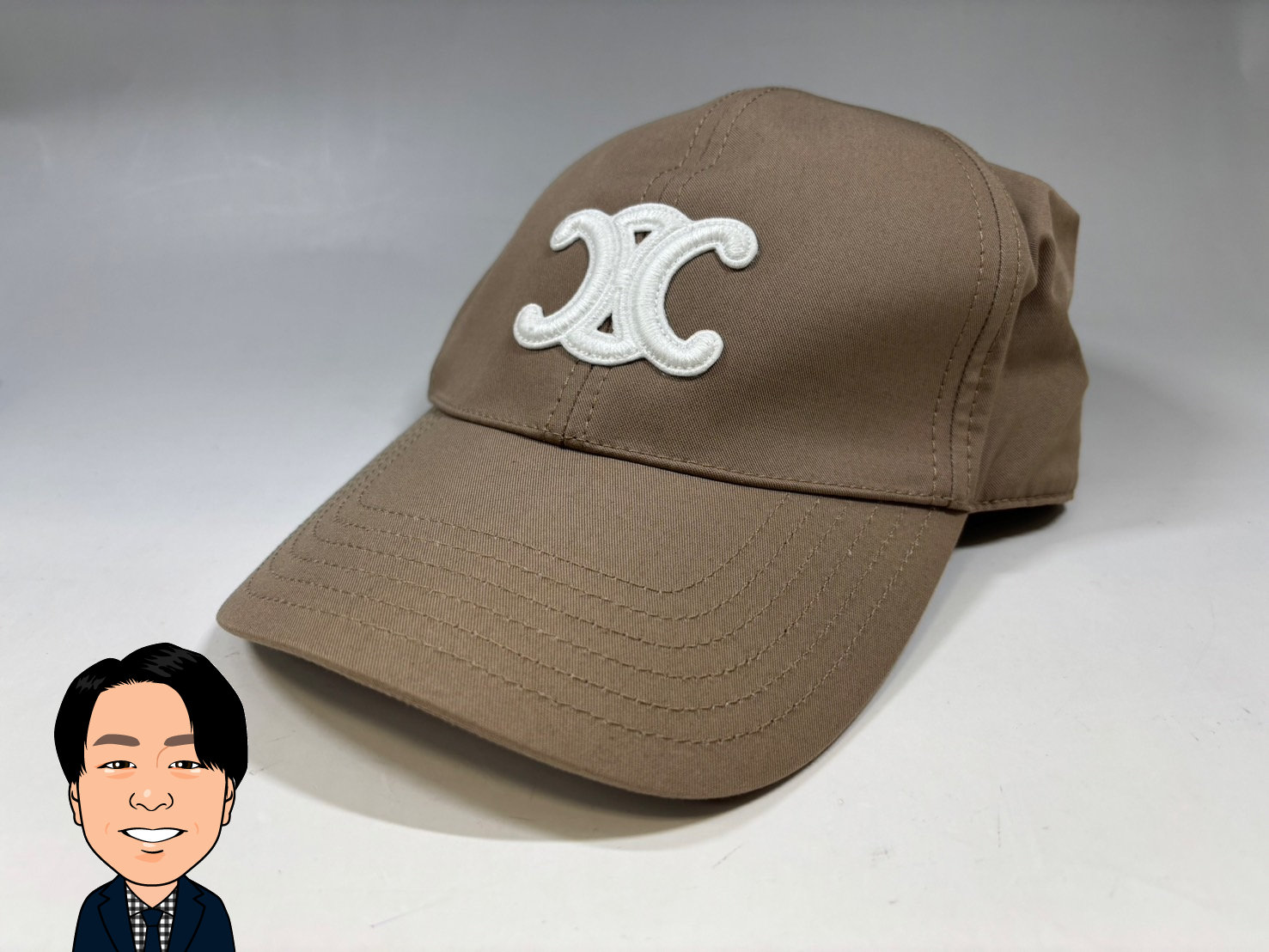 CELINE 【セリーヌ】 茶 トリオンフ 帽子 画像1