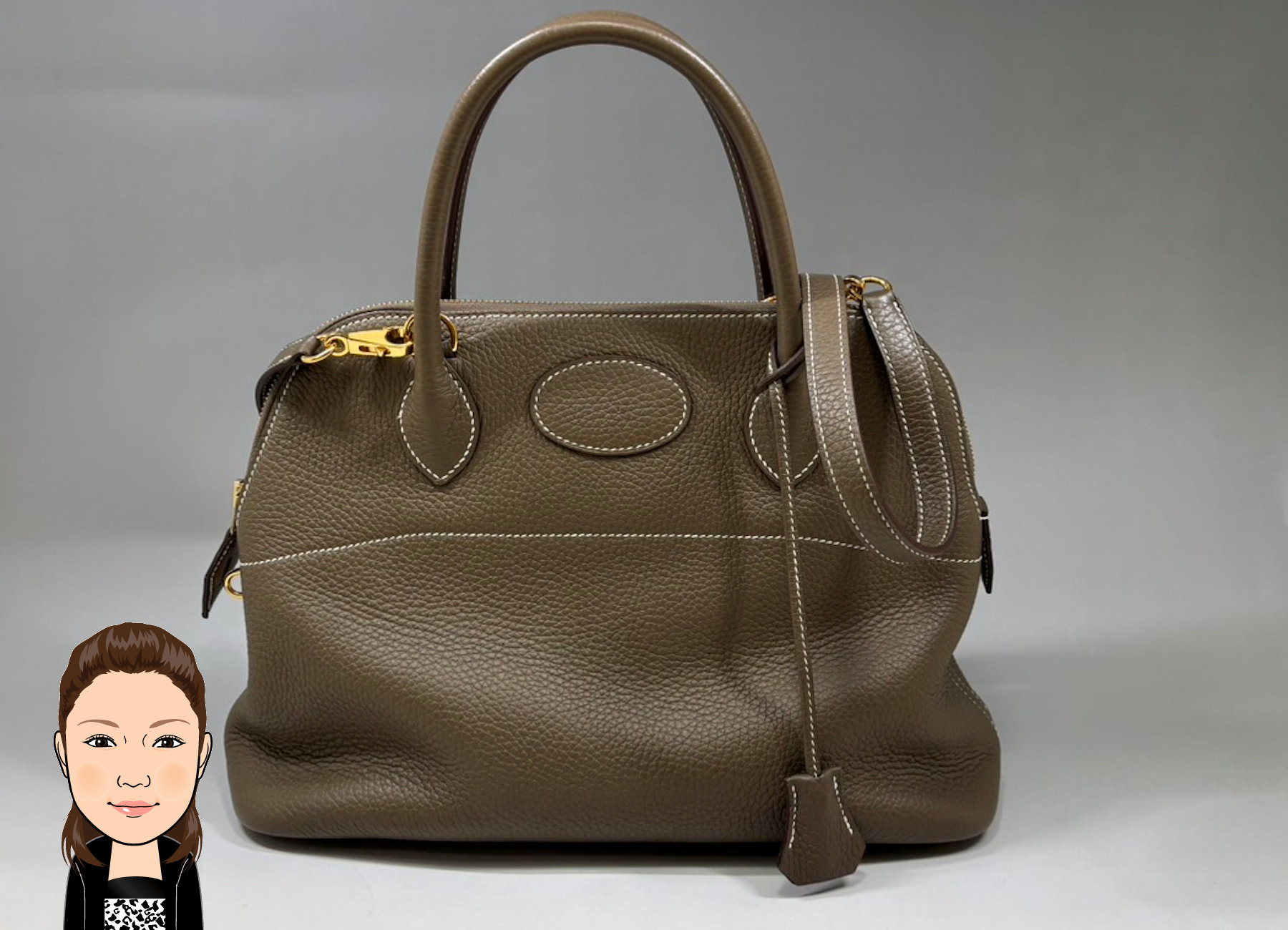HERMES 【エルメス】 トリヨン エトゥープ ボリード31 画像1