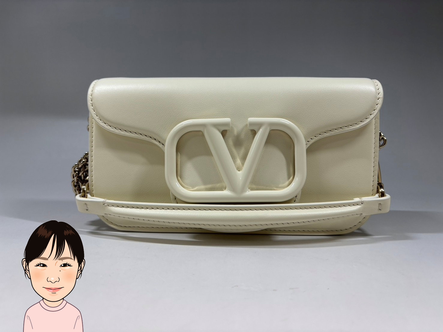 VALENTINO 【ヴァレンティノ】 ロゴ チェーンショルダーバッグ 画像1