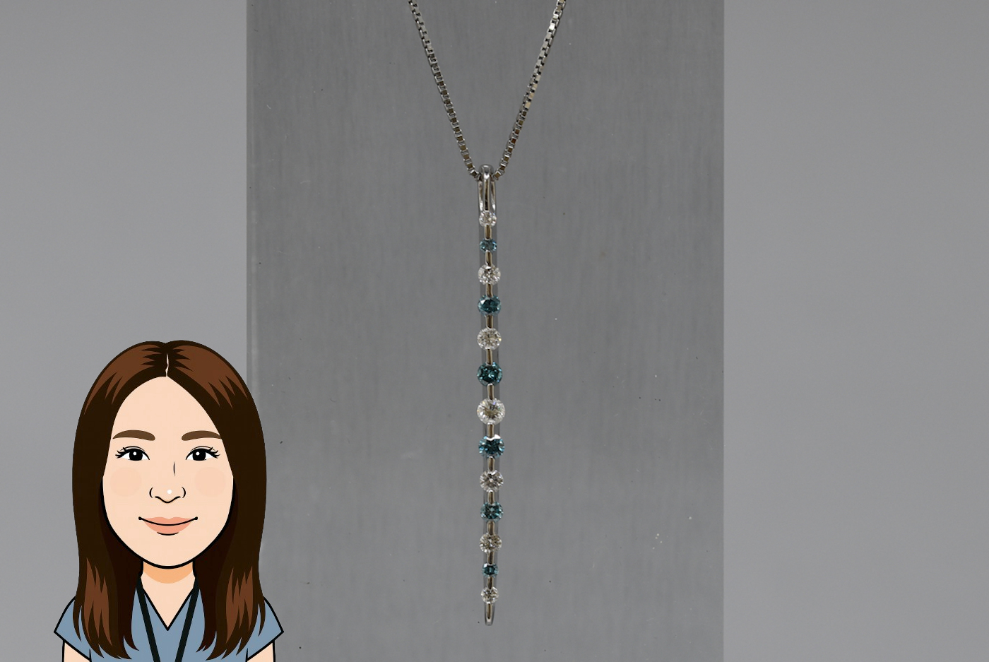 Pt900 【プラチナ】  ダイヤモンド ネックレス 画像1