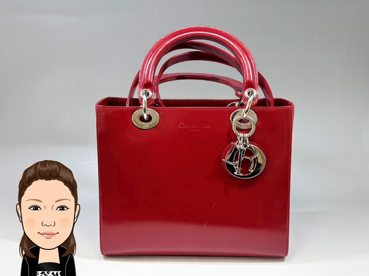 C.Dior 【クリスチャンディオール】 エナメル レディディオール 画像1