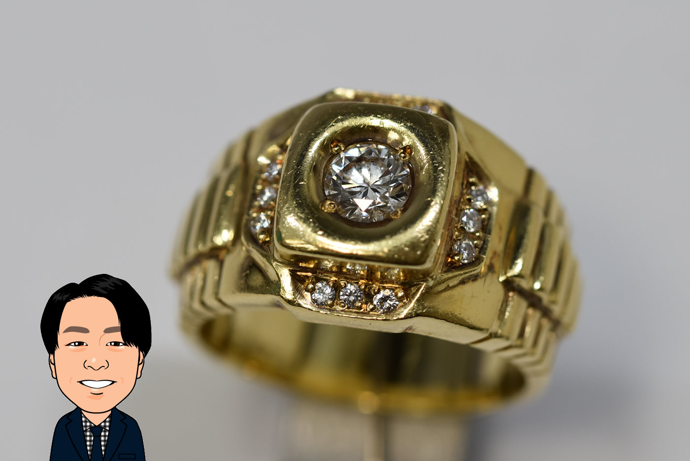 K18 【18金】 ダイヤモンド 指輪 画像1