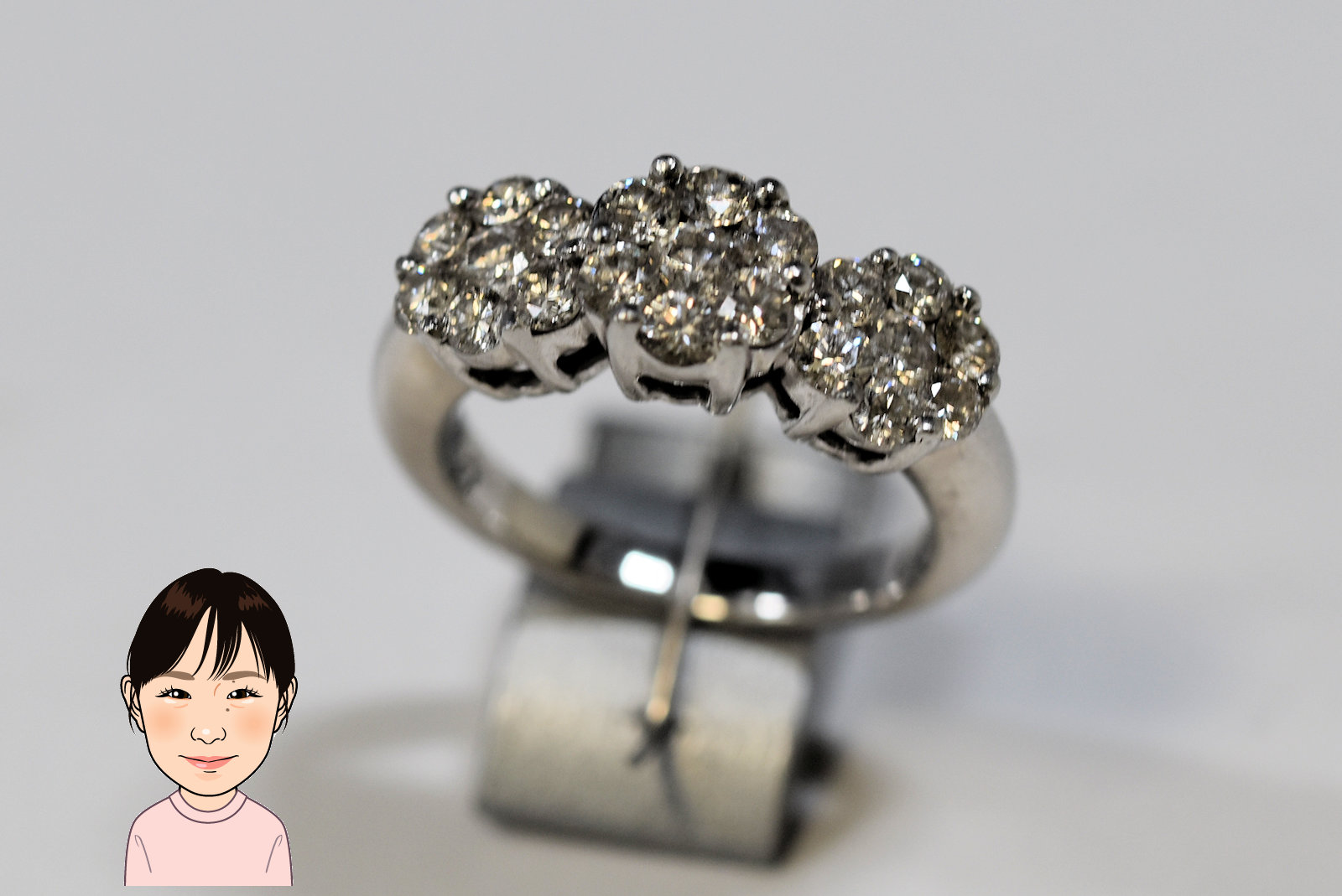 Pt900 【プラチナ】 ダイヤモンド 指輪 画像1