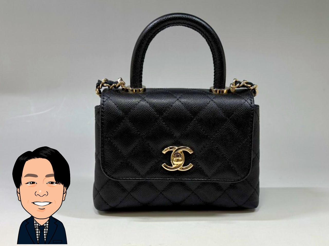 CHANEL 【シャネル】 キャビアスキン ココハンドルミニミニ 画像1
