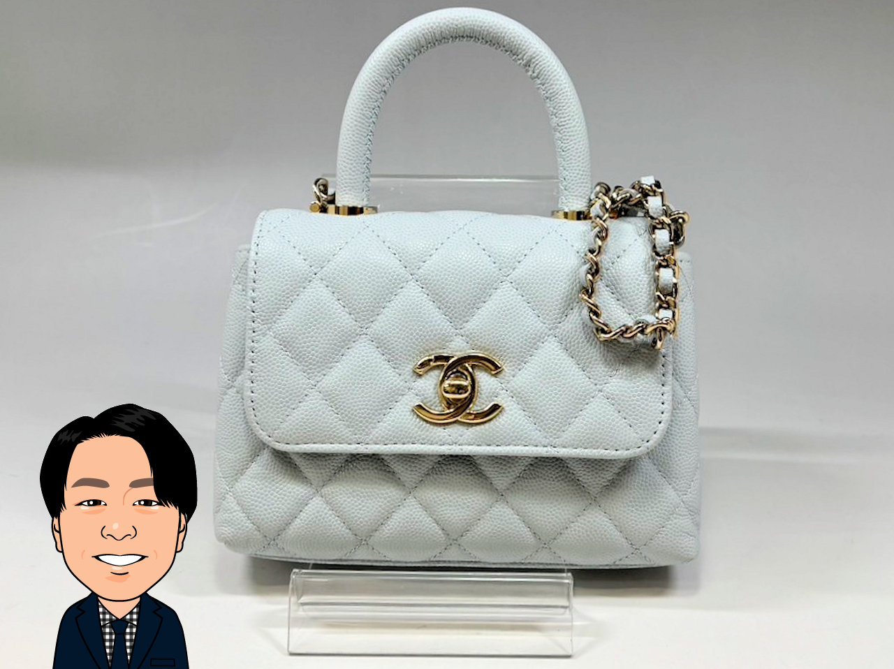 CHANEL 【シャネル】 キャビアスキン ココハンドルミニミニ 画像1