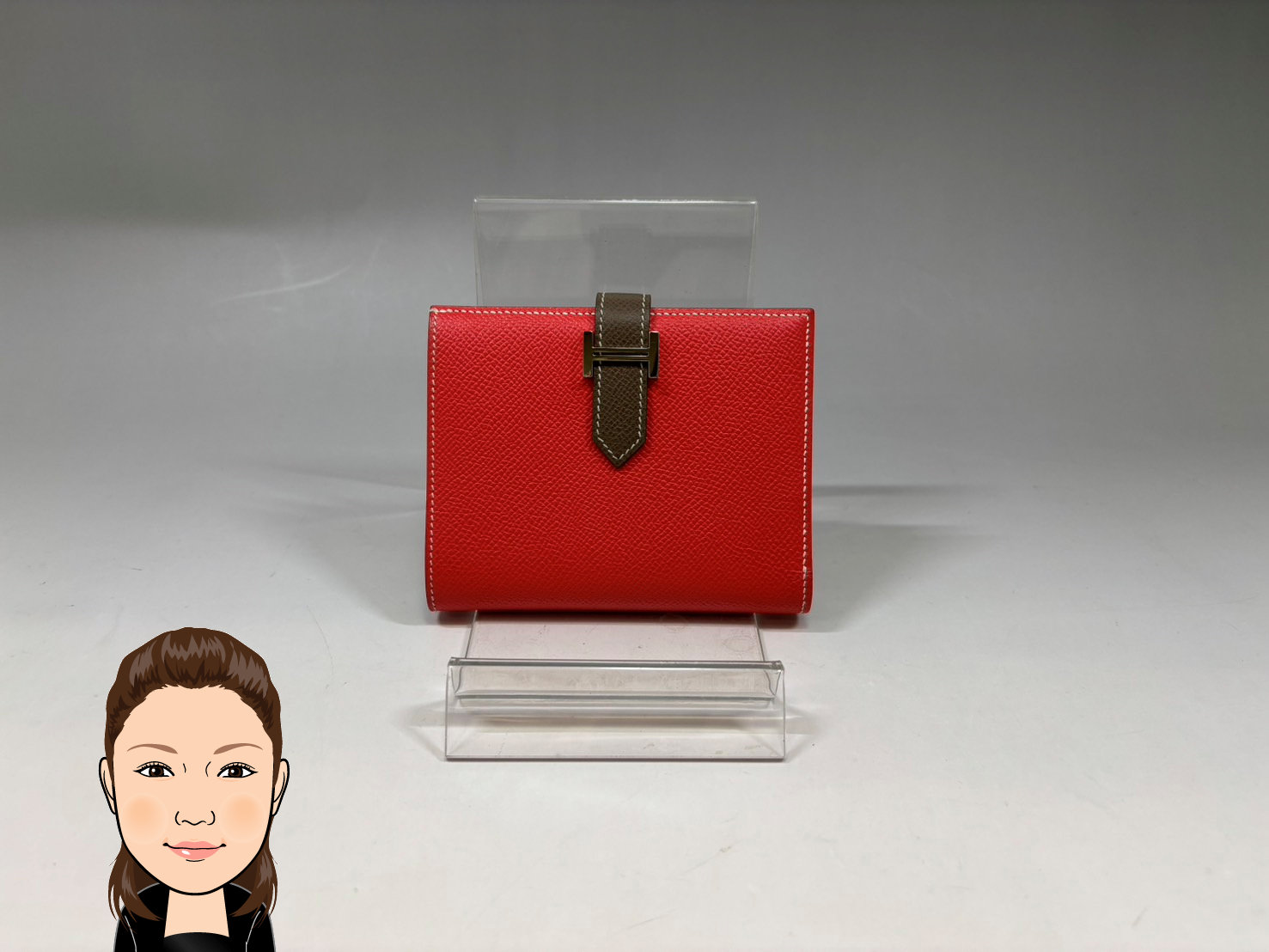 HERMES 【エルメス】 ヴェルソ ローズジャイプール×エトゥープ ベアンコンパクト 画像1