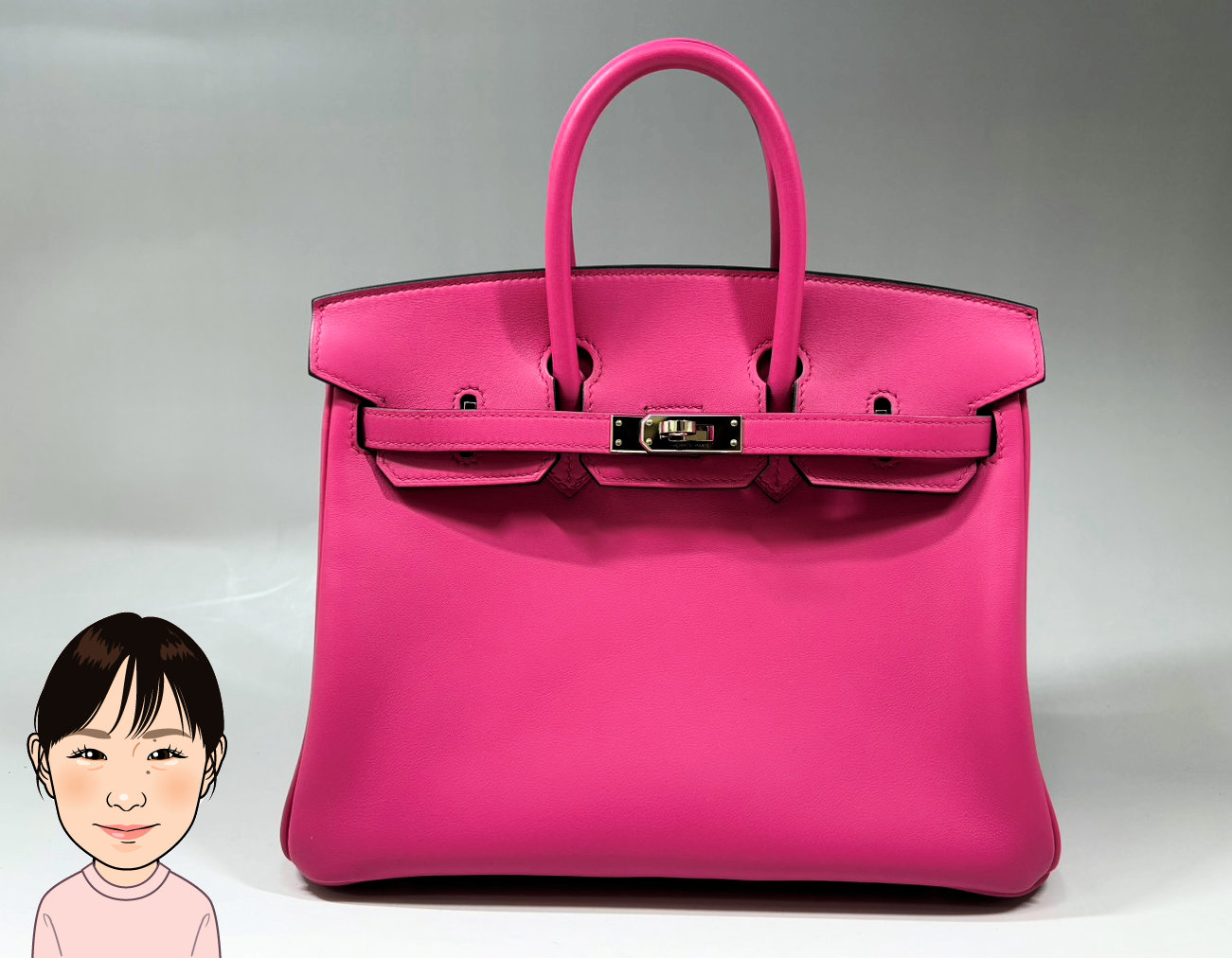 HERMES 【エルメス】 スイフト ローズエクストリーム バーキン25 画像1